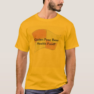 Camiseta Comida sana libre de la cerveza del gluten