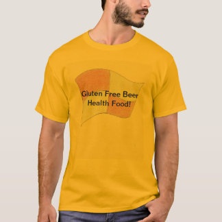 Camiseta Comida sana libre de la cerveza del gluten