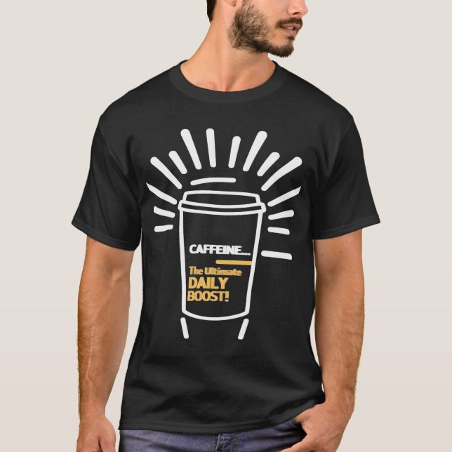 Camiseta Comida tu día con cafeína (Anverso)