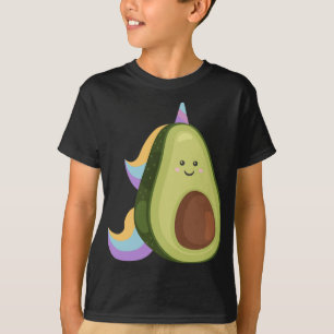 Camiseta Comida vegana divertida de aguacate unicornio