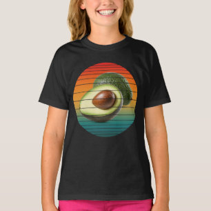 Camiseta Comida vegetariana de fruta de aguacate vintage