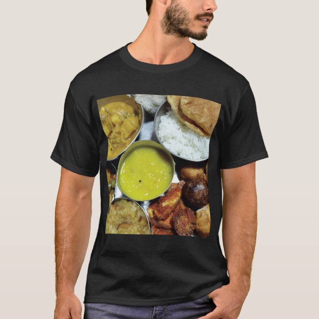 Camiseta Comida vegetariana india (Anverso)