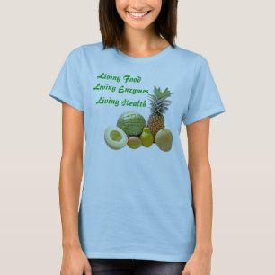 Camiseta Comida viva, enzimas vivas, salud viva