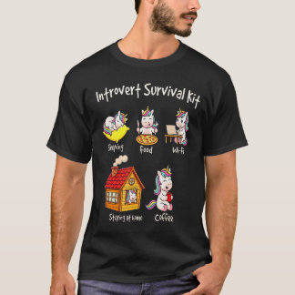 Camiseta Comida Wifi Introvertido Café Quédate en Casa Durm