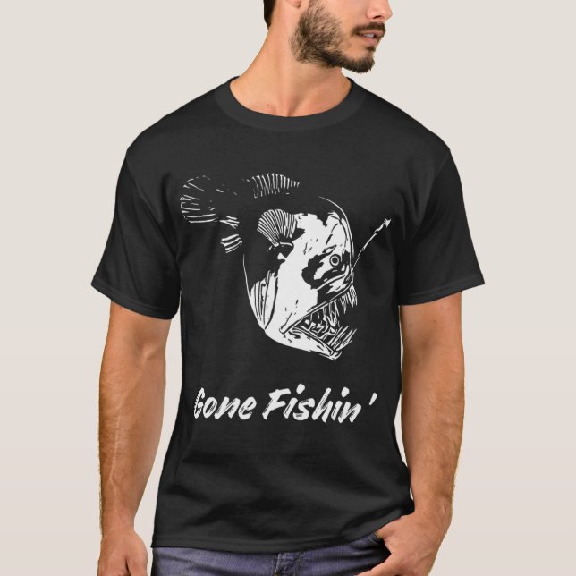 Camiseta Comida y diversión para ir de pesca (Anverso)