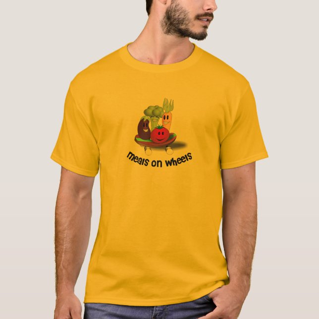 Camiseta Comidas divertidas en las ruedas (Anverso)