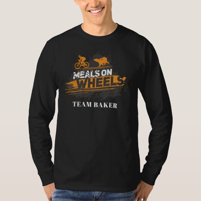Camiseta Comidas en bicicleta de personalizado sobre ruedas (Anverso)