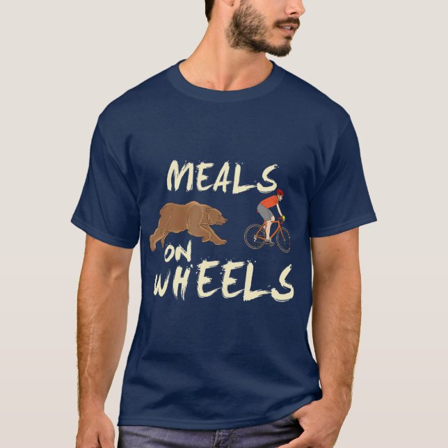 Camiseta Comidas en ruedas Ciclismo Diseño de la Naturaleza (Anverso)