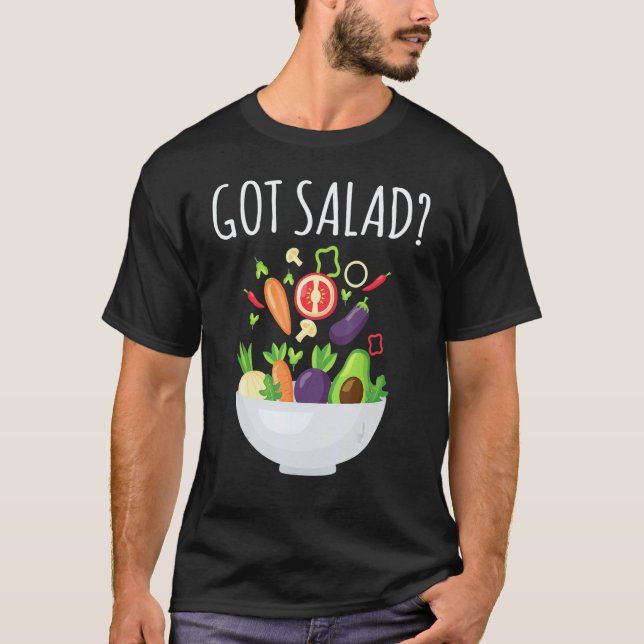 Camiseta Comidas Saludables Ensalada Bowl Comida Fresca Div (Anverso)