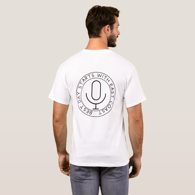 Camiseta Comience el día con la costa este (Reverso completo)