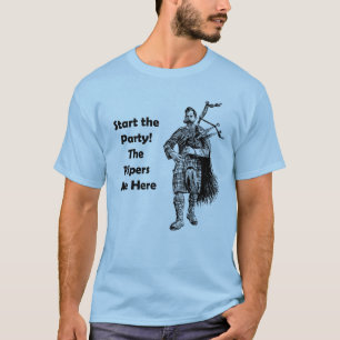Camiseta ¡Comience el fiesta! Los gaiteros están aquí