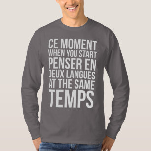 Camiseta Comience En Deux Langues de Penser en los mismos
