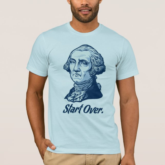 Camiseta Comience sobre la WashingtonT-Camisa de George (Anverso)