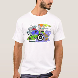Camiseta Comience su rinoceronte a competir con la rata