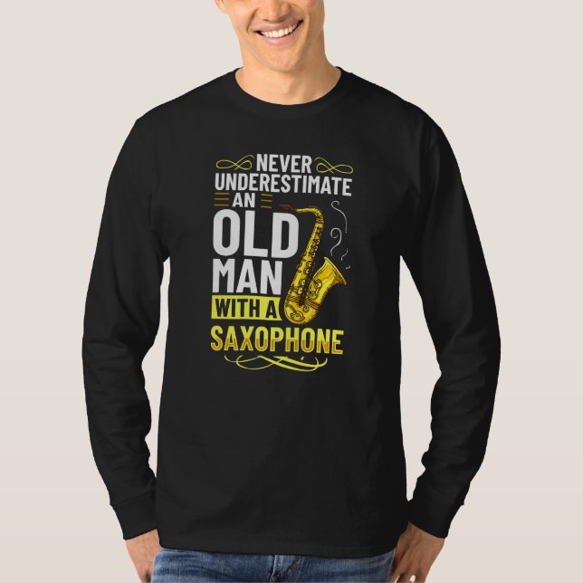 Camiseta Comienza el concierto de músico saxofón Alto Tenor (Anverso)