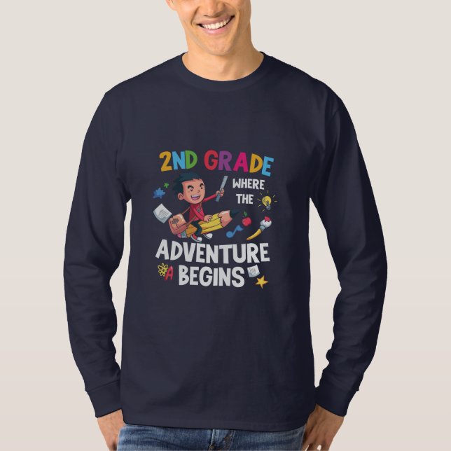 Camiseta Comienza la 2ª clase de profesor Adventure (Anverso)