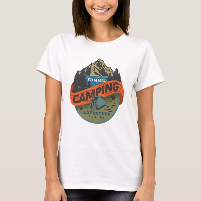 Camiseta Comienza la aventura del camping de verano (Anverso)