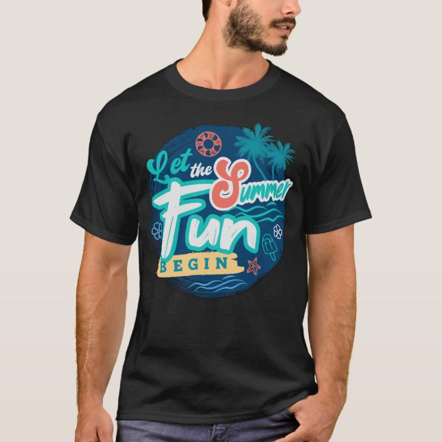 Camiseta Comienza la diversión de verano (Anverso)