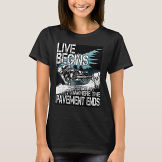 Camiseta COMIENZA LA VIDA donde el pavimento termina la BTT