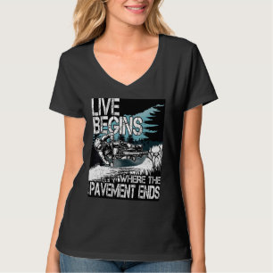 Camiseta COMIENZA LA VIDA donde el pavimento termina la BTT