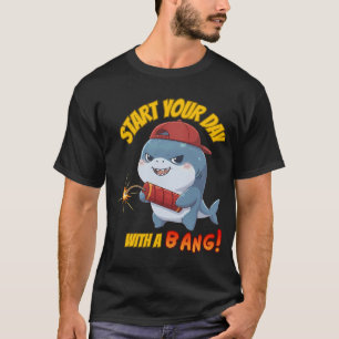 Camiseta ¡Comienza Tu Día Con Un Estallido! Tiburón Diverti