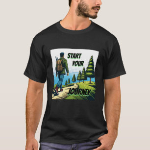 Camiseta Comienza tu viaje Senderismo en un sendero