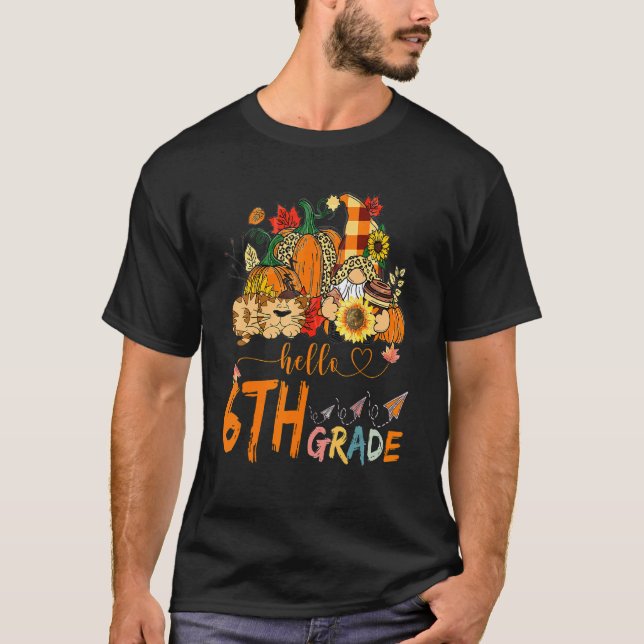 Camiseta Comienzo De Otoño Otoño Profesor Girasol Hola S (Anverso)