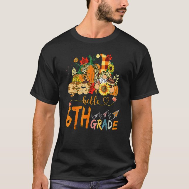 Camiseta Comienzo de Otoño Profesor Girasol Hola S (Anverso)