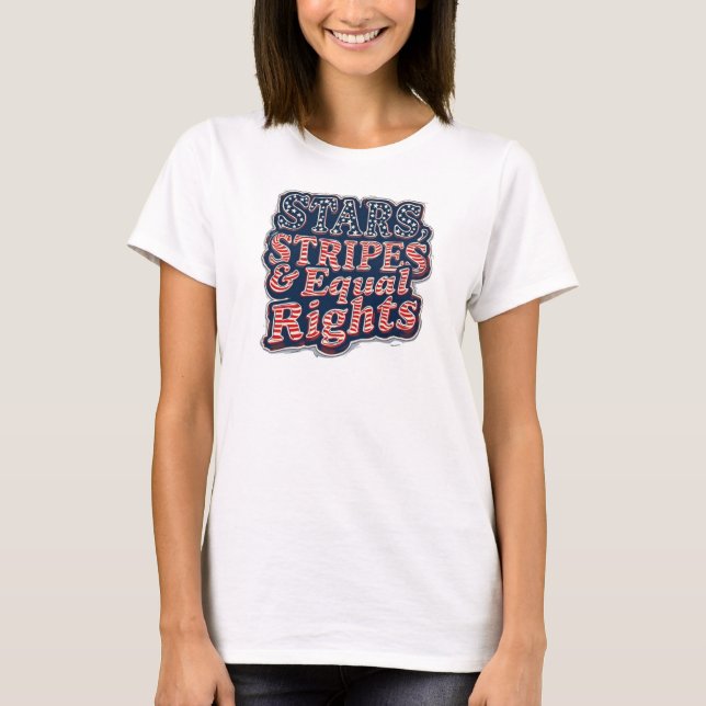 Camiseta Comienzos, franjas e igualdad de derechos (Anverso)
