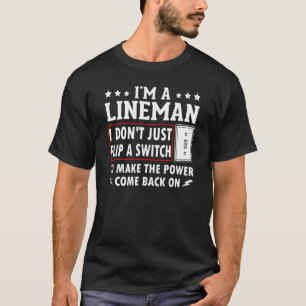 Camiseta Comillas de electricista de línea de energía Trepa