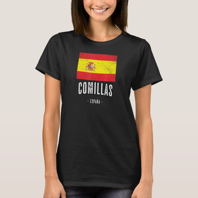 Camiseta Comillas España Es Bandera Ciudad Ropa (Anverso)