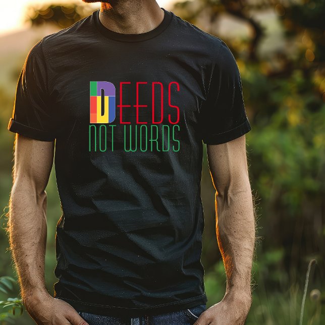 Camiseta comillas inspiradoras No palabras (Subido por el creador)