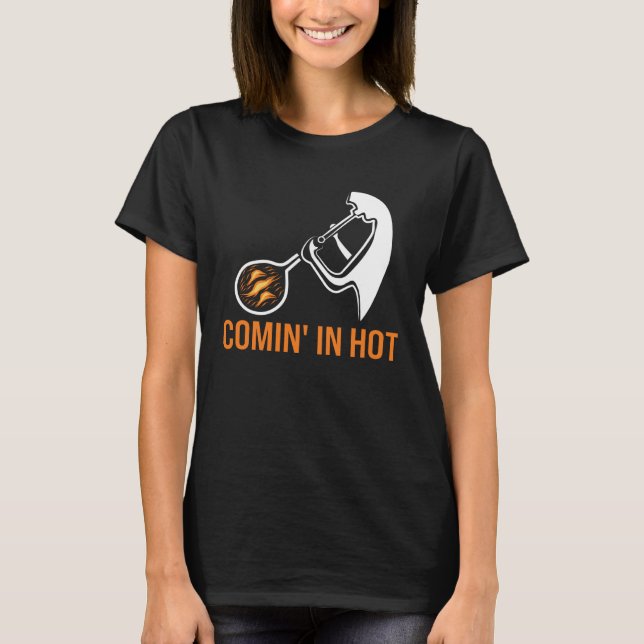 Camiseta Comin in hot glass blowing glass blower (Anverso)