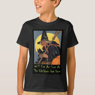 CAMISETA COMIREMOS TAN PRONTO COMIENCEN LOS NIÑOS AQUÍ.