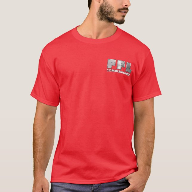 Camiseta Comisión de la liga de fútbol de la fantasía (Anverso)