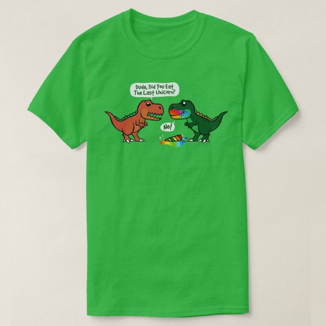 Camiseta ¿Comiste El Último Dinosaurio Unicornio? (Diseño del anverso)