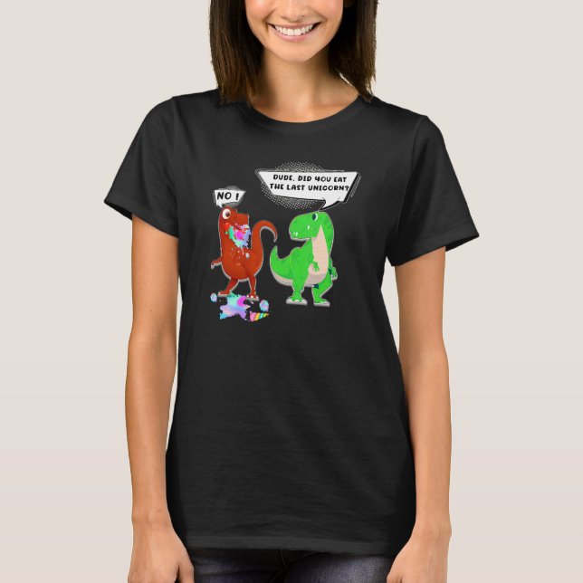 Camiseta ¿Comiste El Último Discusi De Dinosaurios De Unico (Anverso)