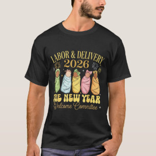Camiseta Comité de Bienvenida de Año Nuevo 2026 Labor y Par