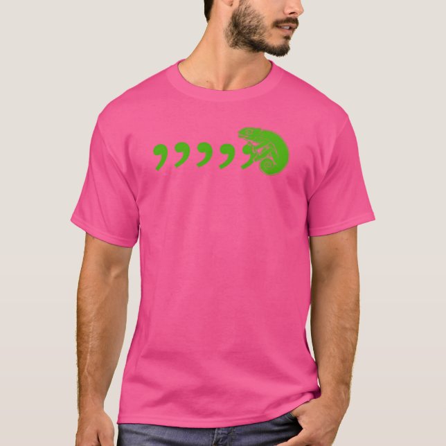 Camiseta Comma Chameleon divertido (Anverso)