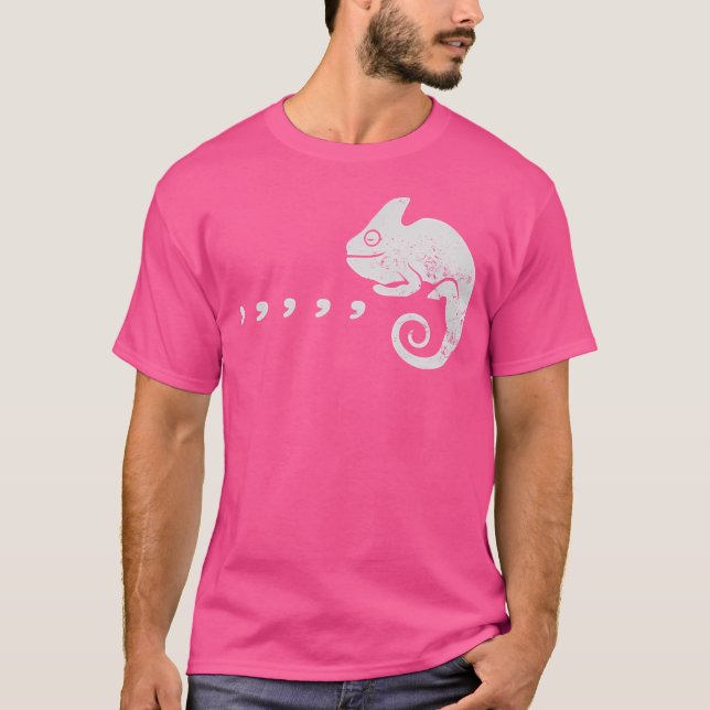 Camiseta Comma Chameleon Funny 80S Music Pun (Anverso)