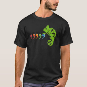 Camiseta Comma Chameleon letras musicales de los años 80