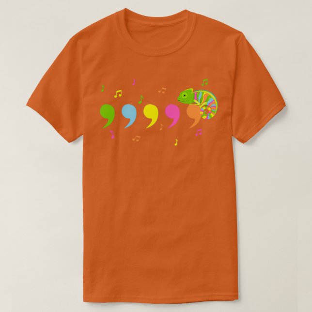 Camiseta Comma Chameleon Lizard Reptiles (Diseño del anverso)