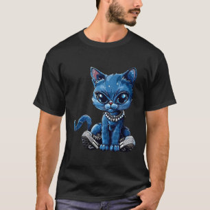 Camiseta Comma de zapatos de tazas de gato retro La Kamala