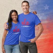Comma la & Coach-Kamala Harris Tim Walz Blue