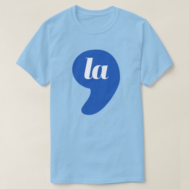 Camiseta Comma La - Kamala Blue (Diseño del anverso)