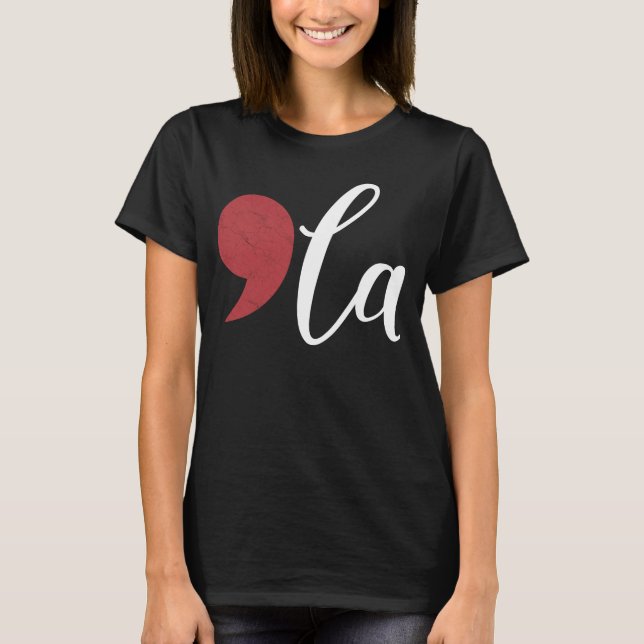 Camiseta "comma-la" Kamala Harris por la presidencia 2002 (Anverso)