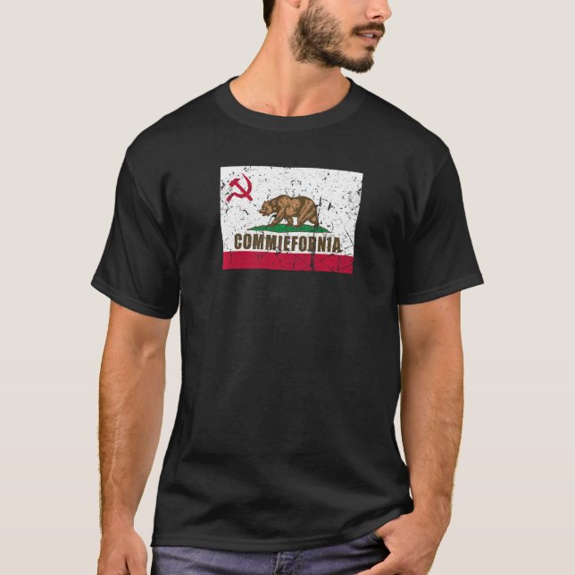 Camiseta Commiefornia anti marxista comunista California Fl (Anverso)