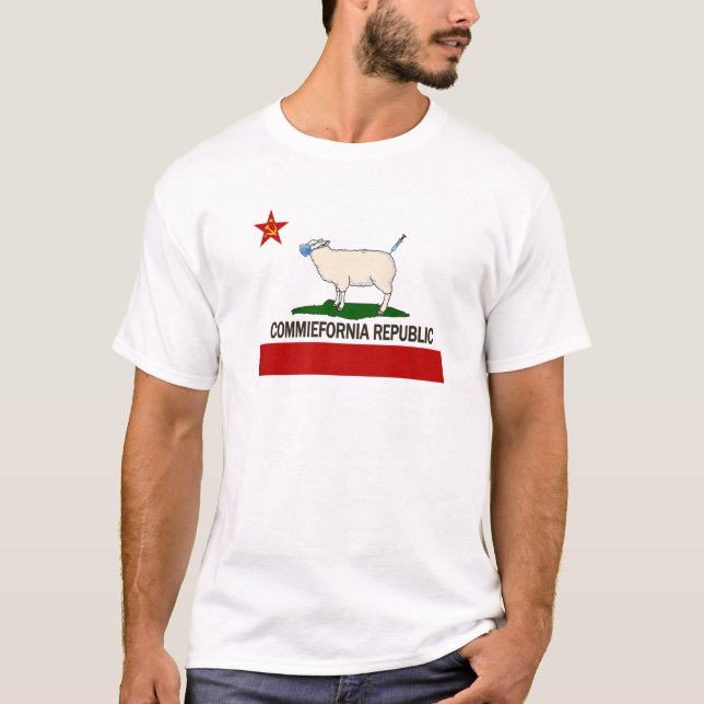 Camiseta Commiefornia Republic California State Flag Funny (Anverso)