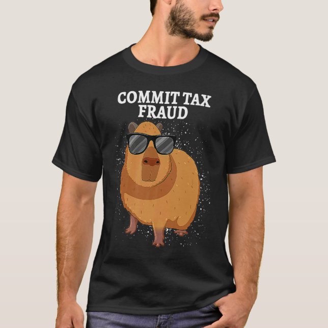 Camiseta Commit Tax Fraud Capybara (Anverso)