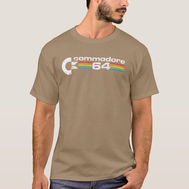 Camiseta Commodore 64 retro antiguo (Anverso)